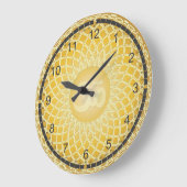 Helles Gelbfarben-Symbol Große Wanduhr (Winkel)