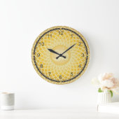 Helles Gelbfarben-Symbol Große Wanduhr (Zuhause)