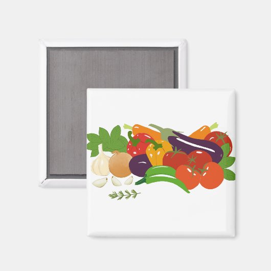 Helles Gemüse Magnet (Vorderseite/Rückseite)