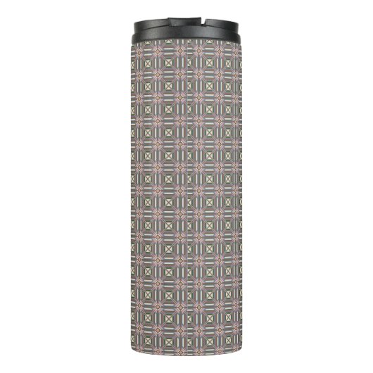 Helles geometrisches Design Thermosbecher (Rückseite)