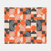 Helles geometrisches Farbblockmuster. Fleecedecke (Vorderseite (Horizontal))