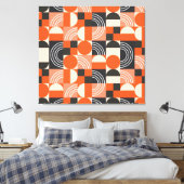 Helles geometrisches Farbblockmuster. Leinwanddruck (Insitu (Schlafzimmer))