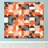 Helles geometrisches Farbblockmuster. Leinwanddruck (Insitu (Holzboden))