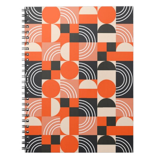 Helles geometrisches Farbblockmuster. Notizblock (Vorderseite)