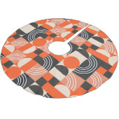 Helles geometrisches Farbblockmuster. Polyester Weihnachtsbaumdecke (Schrägansicht)