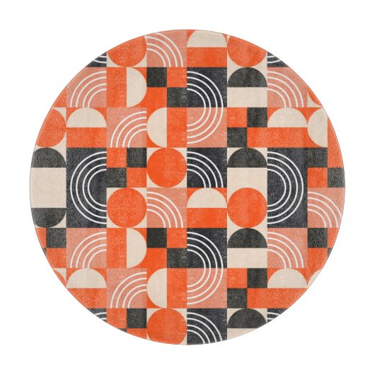 Helles geometrisches Farbblockmuster. Schneidebrett (Vorderseite)