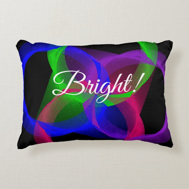 Helles, geometrisches, kreisförmiges Akzentkissen Dekokissen (Vorderseite)