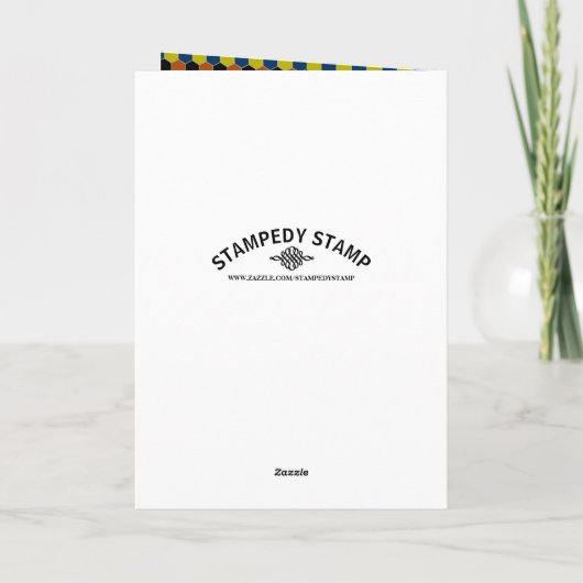 Helles geometrisches Muster, Geburtstag danke (Rückseite)