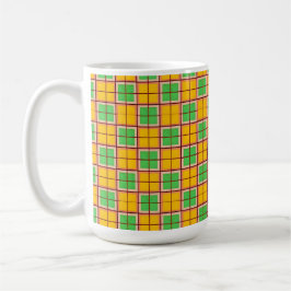 Helles geometrisches Muster mit symmetrischen Form Kaffeetasse