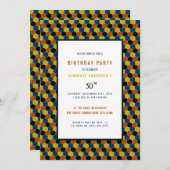 Helles geometrisches Muster, moderne Geburtstagspa Einladung (Vorne/Hinten)