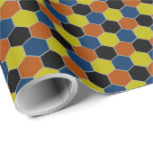 Helles geometrisches Muster, moderne Geburtstagspa Geschenkpapier (Rolleneckpunkt)