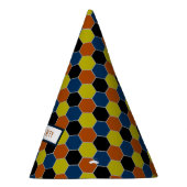 Helles geometrisches Muster, moderne Geburtstagspa Partyhütchen (Rechts)