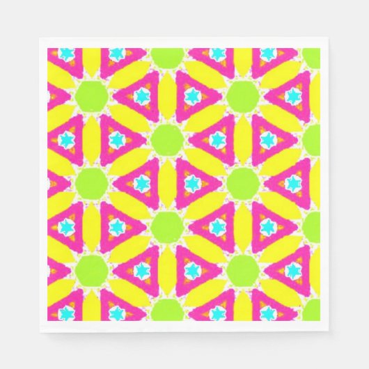 Helles geometrisches Muster Serviette (Vorderseite)
