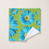 Helles Gerbera-Gänseblümchen-Muster Badhandtuch Set (Waschlappen)