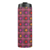 Helles Gingham Stripe Thermosbecher (Vorderseite)