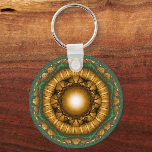 Helles glänzendes Fraktal Schlüsselanhänger (Vorderseite)