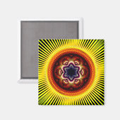Helles, glänzendes psychedelisches Dekor Magnet (Vorderseite/Rückseite)