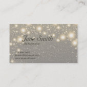 Helles glühendes Glas Leuchtkäfer mit Nachtsternen Visitenkarte (Rückseite)