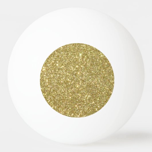 Helles Gold Glitter Funkeln Tischtennisball (Vorderseite)