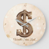 "Helles Gold Luck" Große Wanduhr (Vorderseite)
