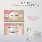 Helles Gold Pink Lila Glitzer Juwelen Exquisite Visitenkarte