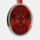 Helles Gold und orange Muster 3D entwerfen Liebe Ornament Aus Metall (Rechts)