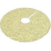 Helles GoldblumenMusiknoten-Muster-Baum-Rock Polyester Weihnachtsbaumdecke (Schrägansicht)