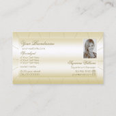 Helles Golden mit Diamanten und Foto Luxuriös Visitenkarte (Rückseite)