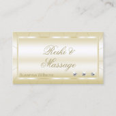 Helles Golden mit Diamanten und Foto Luxuriös Visitenkarte (Vorderseite)