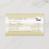 Helles Golden mit Diamanten und Logo Luxus Stilvol Visitenkarte (Rückseite)