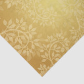 Helles goldenes Blatt- und Rebemuster Seidenpapier (Ausschnitt)