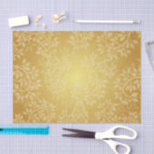 Helles goldenes Blatt- und Rebemuster Seidenpapier (Handwerk)