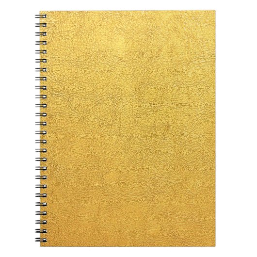 Helles goldenes Leder: Texturierter Hintergrund Notizblock (Vorderseite)