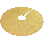 Helles goldenes Leder: Texturierter Hintergrund Polyester Weihnachtsbaumdecke (Schrägansicht)