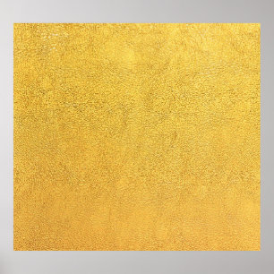 Helles goldenes Leder: Texturierter Hintergrund Poster