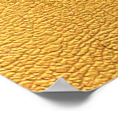 Helles goldenes Leder: Texturierter Hintergrund Poster (Ecke)