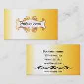 Helles Goldenes Visitenkarte (Vorne/Hinten)