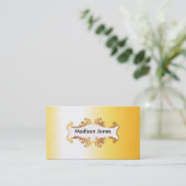 Helles Goldenes Visitenkarte (Stehend Vorderseite)