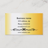 Helles Goldenes Visitenkarte (Rückseite)