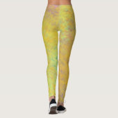 Helles goldgelbes Marmormuster Leggings (Rückseite)