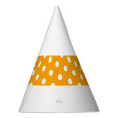 Helles goldgelbes Streifen Punkte weißer Hintergru Partyhütchen (Rechts)