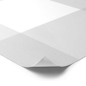 Helles Grau Karo Willkommensschild Poster (Ecke)