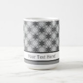 Helles, graues Schwarz Winter Weißes Schneeflocken Kaffeetasse (Mittel)