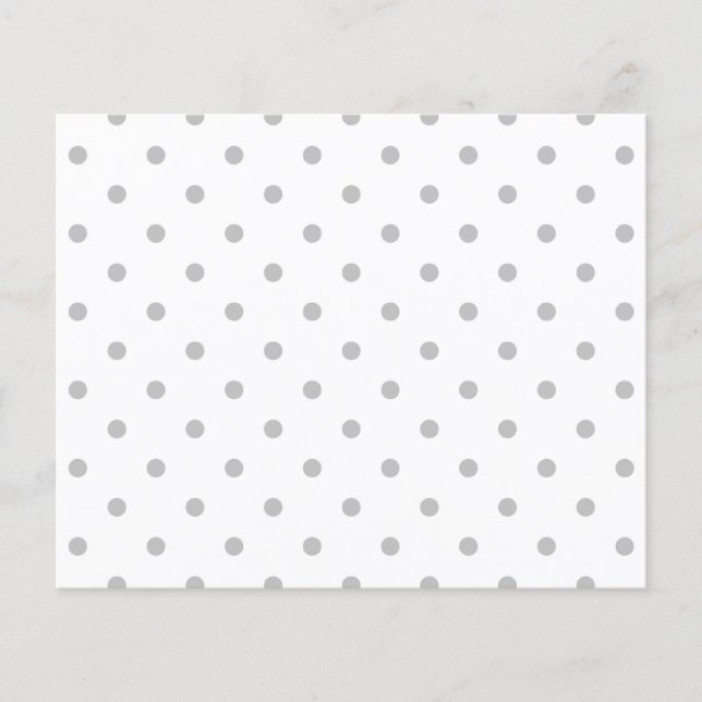 Helles, graues und weißes Polka Dot Muster. (Vorderseite)