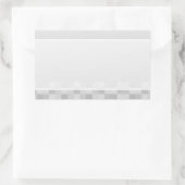 Helles, graues und weißes Quadrat-Muster. Rechteckiger Aufkleber (Tasche)