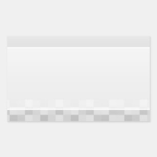 Helles, graues und weißes Quadrat-Muster. Rechteckiger Aufkleber