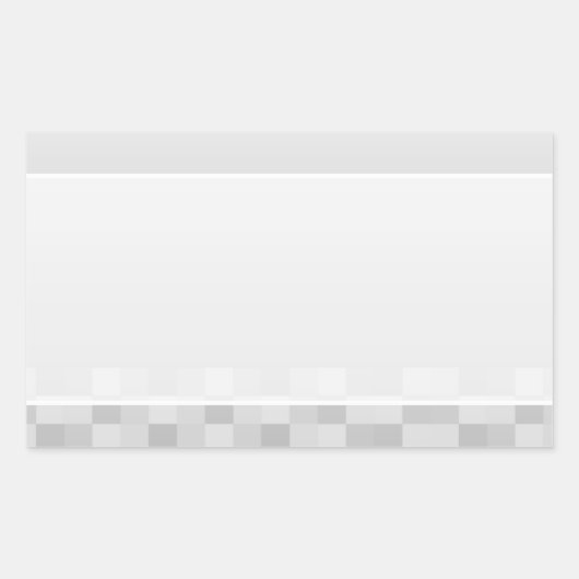 Helles, graues und weißes Quadrat-Muster. Rechteckiger Aufkleber (Vorderseite)