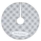 Helles, graues und winterweißes Schneeflockenmuste Polyester Weihnachtsbaumdecke (Vorderseite)