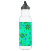 Helles Green Blume Power Pattern Edelstahlflasche (Rechts)
