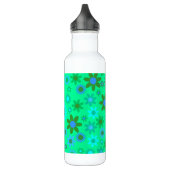 Helles Green Blume Power Pattern Edelstahlflasche (Links)